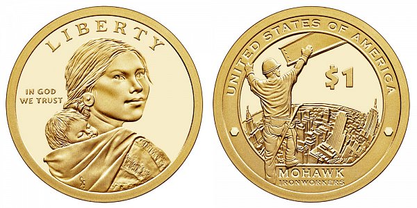 2015 S Proof Sacagawea Native American Dollar - Mohawk Ironworkers