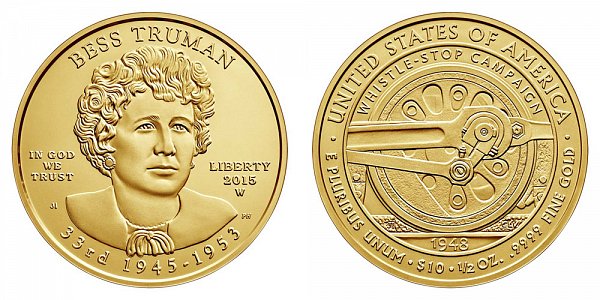 2015 Elizabeth Truman First Spouse Gold Coin