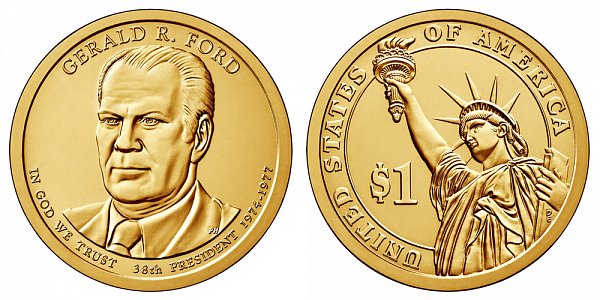 2016 D Gerald Ford Presidential Dollar 