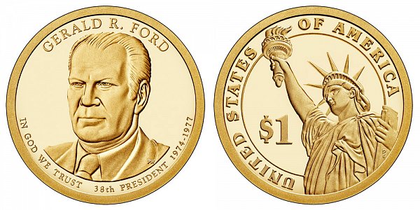 2016 S Proof Gerald Ford Presidential Dollar