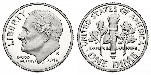 2016 S Silver Proof Roosevelt Dime 