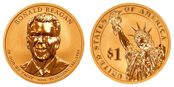 2016 S Reverse Proof Ronald Reagan Presidential Dollar 