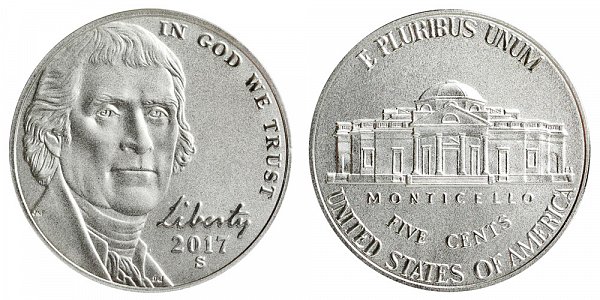 2017 S Enhanced Uncirculated Jefferson Nickel 