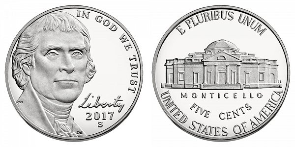 2017 S Proof Jefferson Nickel