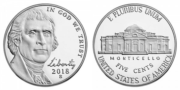 2018 S Proof Jefferson Nickel