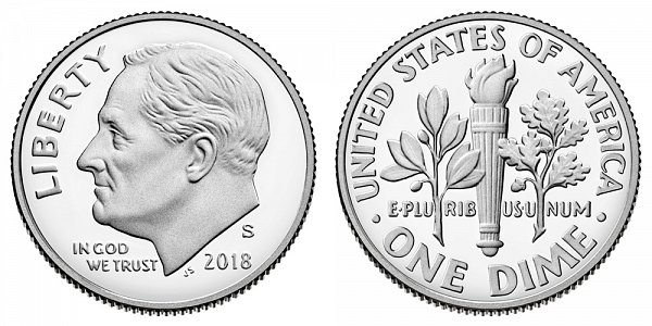 2018 S Silver Proof Roosevelt Dime