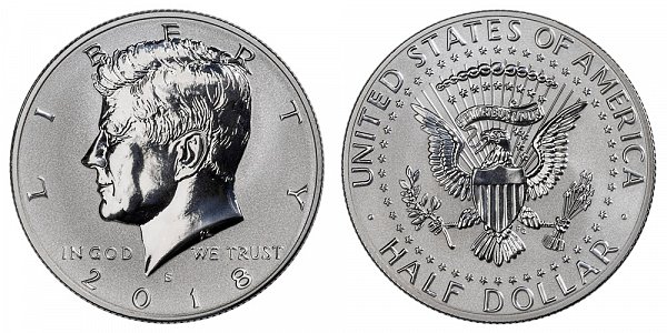 2018 S Silver Reverse Proof Kennedy Half Dollar 
