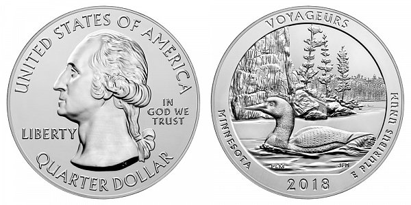 2018 Voyageurs 5 Ounce Bullion Coin - 5 oz Silver 