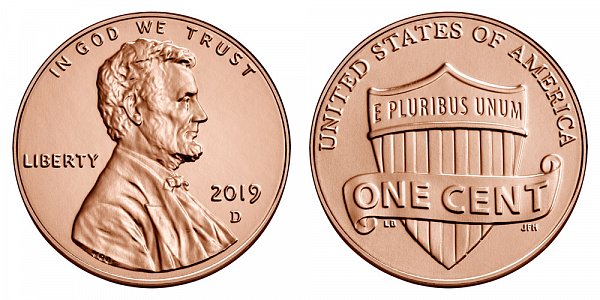 2019 D Lincoln Shield Cent Penny