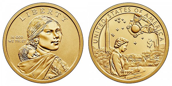 2019 P Enhanced Uncirculated Sacagawea Native American Dollar - American Indians In The Space Program