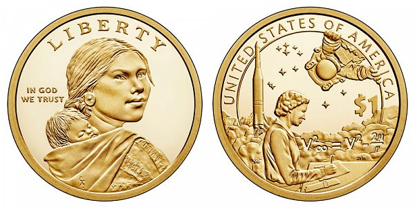 2019 S Proof Sacagawea Native American Dollar - American Indians In The Space Program