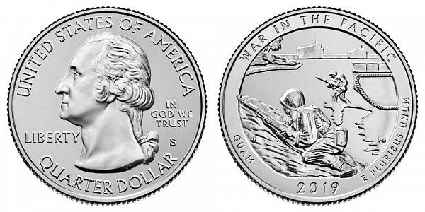 2019 S Uncirculated War In The Pacific National Historical Park Quarter - Guam 