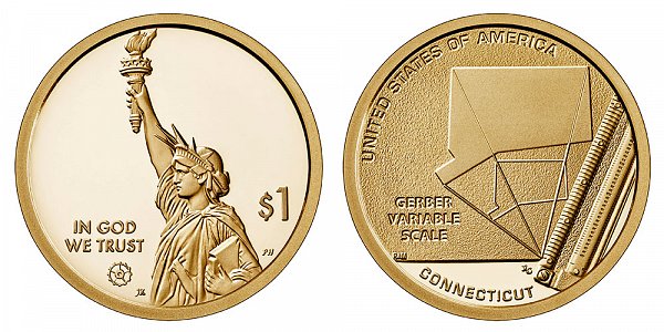 2020 S Proof Connecticut American Innovation Dollar