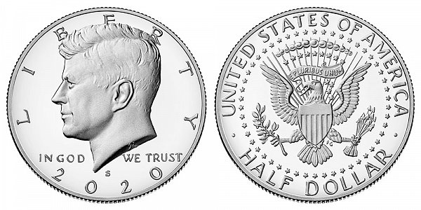 2020 S Silver Proof Kennedy Half Dollar