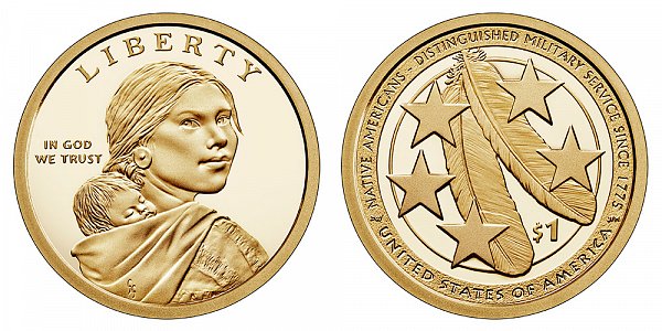 2021 S Native American Dollar Native Americans Distinguished Military