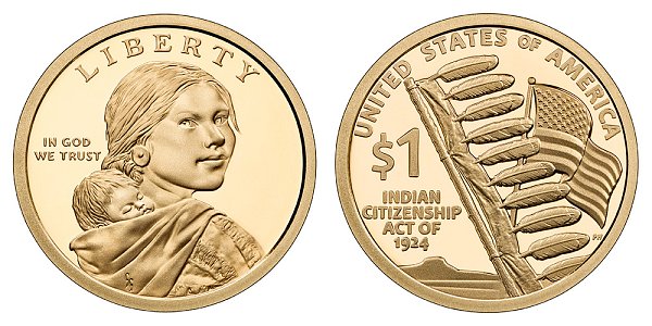 2024 S Proof Sacagawea Native American Dollar - Indian Citizenship Act of 1924