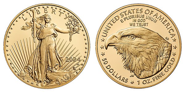 2024 W Proof One Ounce American Gold Eagle - 1 oz Gold $50 