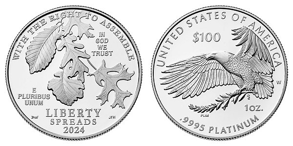 2024 W Proof One Ounce American Platinum Eagle - 1 oz Platinum $100 