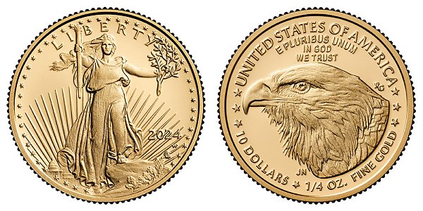 2024 W Proof Quarter Ounce American Gold Eagle - 1/4 oz Gold $10 