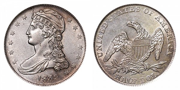 1839 Capped Bust Half Dollar 