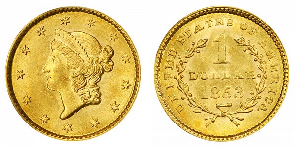 Liberty Head Gold Dollars Type 1 Early Gold Dollar US Coin